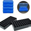 Ammo Checkers Block for 9mm Case Gauge, Cartridge: 9mm Luger, Ammo Chamber Checker Cartridge Gauge Reloading Block, Set with Four 50-Round Flip-Top Ammo Boxes