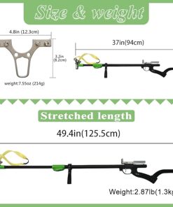 slingshots for Adults, Professional Slingshot Rifle for Hunting Telescopic Rod Laser Slingshot with 5 Replacement Bands, high Power Slingshot Catapult for Competition Practice 2