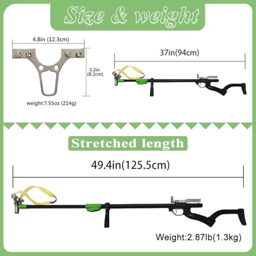 slingshots for Adults, Professional Slingshot Rifle for Hunting Telescopic Rod Laser Slingshot with 5 Replacement Bands, high Power Slingshot Catapult for Competition Practice - Image 2