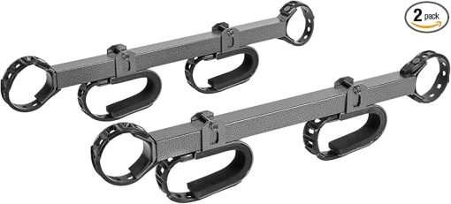 20079 Overhead in-Cab Gun & Bow Rack Carrier Fits for 1.5” - 2.0” Round Cages & Profiled Tubes, Compatible with UTV Can-Am Yamaha Kawasaki Kubota Polaris Gravely Honda SxS Roll Cage Mount