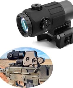 G45 G43 G33 3X 5X Magnifier for 558 Optic Red Dot Reflex Sight with QD Quick Release Detach Switch to Side (STS) Mount Base & Standard Spacer，HD Multi Coated Glass，for 20mm Picatinny Rail Mounting 2