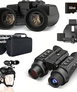 NV8300 Night Vision Goggles Head Mounted, 4K 3D Visual Digital Infrared Adult Night Vision Binoculars with Head Strap and 32GB Memory Card