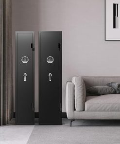 2-3 Gun Safe, Gun Cabinets for Rifles and Shotguns with Alarm System, Gun Locker with 180-Degree Full Access Door, Rifle Gun Safe with LED Light 2