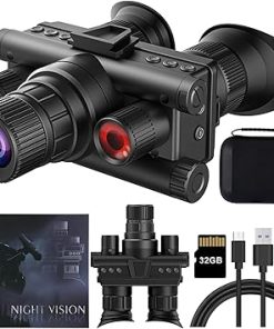 Night Vision Goggles – 4K Night Vision Binoculars 8X Magnification, with 4 Color Modes 8X Magnification,32G HD Recording & Playback for Camping Surveillance