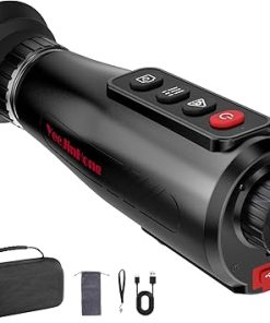 Thermal Monocular 384×288 Super Resolution, Thermal Scope 1.43″ AMOLED Large Display Thermal Night Vision Monoculars with Hotspot Connection and 12H Battery for Hunting, Outdoor Camping, T00036
