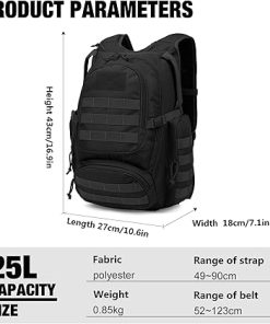 Mardingtop 25L Tactical Backpacks+Molle Admin Tactical Utility Pouch 2