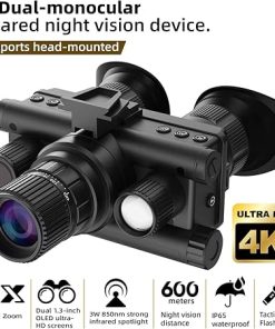 4K Digital Infrared Head Mounted Night Vision Goggles for Adults, Thermal Goggles Military Tactical Night Vision Binoculars with 32G Memory Card 2