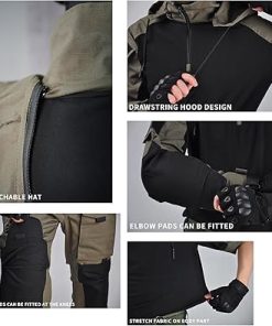 Military Tactical Clothing Set Men’s Combat Paintball Airsoft Clothes Shirt and Pants Hunting Clothes 2