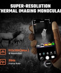 MiLESEEY Night Vision Thermal Monocular, Thermal Imager Camera, 512X384 Resolution, 13mm Focal Length, 17.5X13.1 FOV, Hot Spot Tracking for Hunting, Up to 1500m (for Android Only) 2
