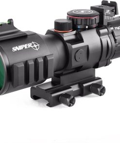 GII PM3.5X40 Prism Scope Long Eye Relief 3.5x40mm Prism Scope Wide Angle Red/Green/Blue Illuminated