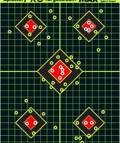 18×24 Extra Large Splatter Targets. Two Color Splatter to Easily See Your Shots! Bright Fluorescent Yellow and White Splatter.