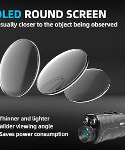 BINOCK NVG40 Pro WiFi Night Vision Goggles for Adults, Helmet Mounted OLED Large Circular Screen Night Vision Monocular, Dual IR 850nm 940nm 4K Video Shockproof NVG Goggles for Camping Hunting 2