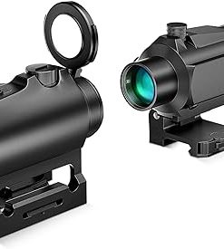 Pinty Red Dot and Magnifier Combo, 20mm Red Dot with 3X Magnifier, Compact Red Dot Sight Combo with Flip-to-Side Mount, 10 Brightness Levels, Waterproof Gun Optics Kit for Picatinny Rails