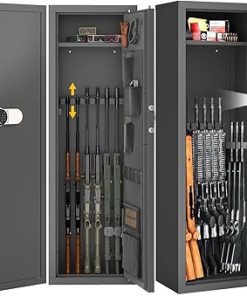 10-14 Gun Safe – Gun Cabinets for Rifles and Shotguns, Large Rifle Safe for Home – Quick Access Gun Safe with Adjustable Shelves