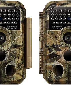 BLAZEVIDEO Trail Camera with 1296P Video & 32MP Photos, 100ft Night Vision, 0.1s Trigger Speed, Waterproof, for Home & Wildlife Monitoring