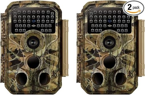 BLAZEVIDEO Trail Camera with 1296P Video & 32MP Photos, 100ft Night Vision, 0.1s Trigger Speed, Waterproof, for Home & Wildlife Monitoring