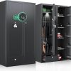 SUNCROWN 10-12Gun Safe, Rifle and Pistol Home Safes, Large Rifle Safe, Digital Keyboard Gun Cabinet with Pistol Bag and 3 Adjustable Brackets for Home Use 3