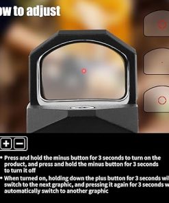 ZBL520 Multiple Reticle Red Dot Sight Pistol Shake Awake Handgun Micro Reflex Sight 2 MOA Dot 62 MOA Circle Optic Compatible with RMR Footprint and Picatinny Base Mount 2