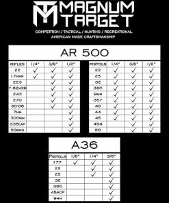 Magnum Target 4″ x 3/8″ AR500 Steel Shooting Range Targets Dueling Trees Metal Paddles ONLY 2