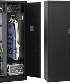 Yizosh Large Gun Safe for Home – Quick Access Rifle and Pistol Safe with Removable Shelf
