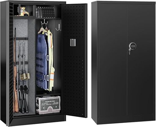 Yizosh Large Gun Safe for Home - Quick Access Rifle and Pistol Safe with Removable Shelf