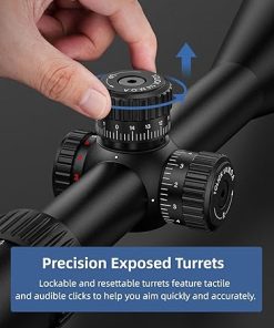 EZshoot AO Rifle Scope for Hunting, Red and Green Illuminated Mil-Dot Reticle, 1 Inch Tube Long Range Scope with 20mm Scope Rings, Second Focal Plane Riflescopes 2