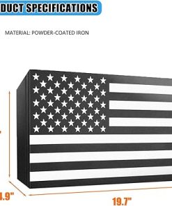 American Flag Gun Concealment Case, American Flag Wall Hanging Concealed Gun Cabinet, Combination Lock All Iron Frame for Police Gift 2