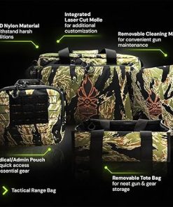 GRITR & Fieldcraft Survival Tactical Range Bag for Handguns and Ammunition | Shoulder Duty Military Style Duffle Bag for Shooting, Hunting, Travel, EDC | Gun Case for Pistol and Ammo Storage 2