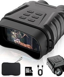 Night Vision Goggles, 4K Night Vision Binoculars Gift for Men Adult, 3″ Large Screen, 8X Digital Zoom, Adjustable IR Light, Viewing up to 650FT in Total Darkness, 32GB Card for Camping, Hunting
