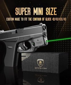 WARRIORLAND Green Laser Sight Tailored Fits Glock 42/43 / 43X / 48, Not Fits Glock 43X Mos, Ultra Compact & Lightweight, Trigger Laser with Ambidextrous On/Off Switch & Power Indicator, WLS-105G 2
