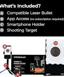 Strikeman Dry-Fire Laser Training System – Great for Target Shooting Practice with Shotguns & Rifles – Kit Includes Access to Updated App (No Subscription Needed), Cartridge, Target & Phone Holder 2