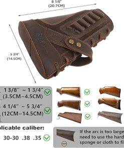 .357 .30-30 .38 .223cal No Drill Leather Rifle Sling with Gun Buttstock for Lever Action 2
