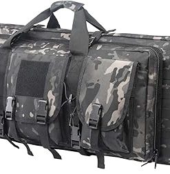 Double Rifle Bag Firearm Transportation Long rifle Case Outdoor GUN Cases Water Dust Resistant Gun Bag for Tactical, Hunting, training, CS,Available Length in 32″,38″,42″,48″