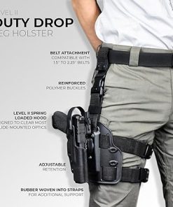 Level II Quick Release Duty Drop Leg Holster fits Canik Rival w/Streamlight TLR-7 / TLR-8 2