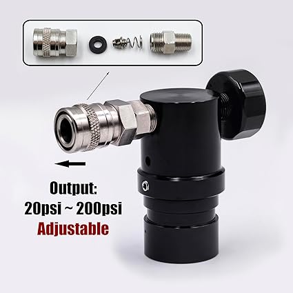 HPA Low Pressure MR Reg GEN2 Micro CO2 Regulator Adjustable with US 2202 Foster Output 20psi to 200psi for Airsoft Pistol PCP Paintball 2 HPA Low Pressure MR Reg GEN2 Micro CO2 Regulator Adjustable with US 2202 Foster Output 20psi to 200psi for Airsoft Pistol PCP Paintball - Image 2