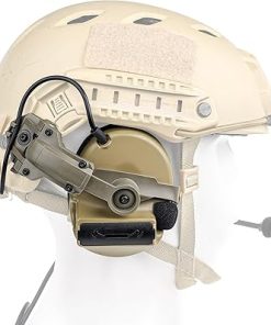 Tactical Headset with Arc rail adapter,Sound Pickup communication headset with U94 PTT Kenwood 2 Pin for Arc rail helmet Airsoft