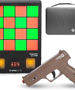 Laser Shooting Training System, VariShot Trainer Target with Point-of-Impact Display and Timed Games, Dry Fire Practice with SIRT Pistols, Class I Laser Output <0.396mW, Includes 2 Pistols