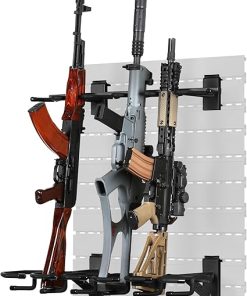 Savior Equipment Wall Rack System Tactical 6-Rifle Carbine Shotgun Storage Wall Mount Hanger, Heavy-Duty Steel Modular Firearms Gun Wall Gear Accessories Organizer