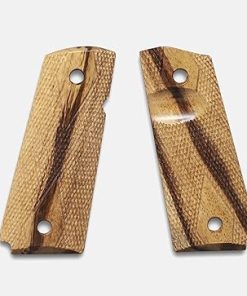 1911 Officer Grips, Inkberry, Double Diamond Checkered, Beveled, Thumb Groove 2