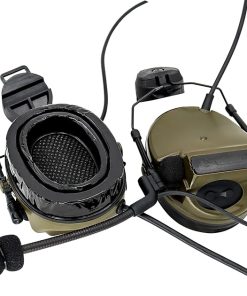 HEARFALCOM Double Comta iii Tactical Headset ARC Helmet Rail Mount Civilian Version and PTT Adapter U94 PTT Compatible Kenwood Plug Walkie-Talkie 2