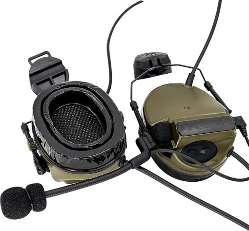 HEARFALCOM Double Comta iii Tactical Headset ARC Helmet Rail Mount Civilian Version and PTT Adapter U94 PTT Compatible Kenwood Plug Walkie-Talkie - Image 2