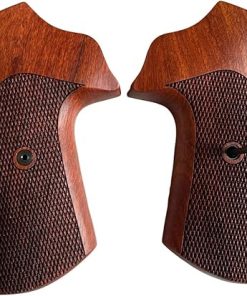New Handmade reproductive Checker Engraved Padauk Wood Grips Compatible with Ruuggerr GP 100, Super Redhawk, #GP100-03
