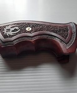 BMPL New Hardwood Sp101 Grips Model Finger Groove Checkered Handcraft Handmade Wood Revolver Handgun Deluxe #SP163 2