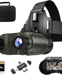 [2025 Upgrade] 4K Head-Mounted Digital Infrared Night Vision Goggles for Adults, with 3″ Screen 1312FT Compatible with Fast MICH Helmet for Long Range Airsoft Military Hunting Tactical Gear