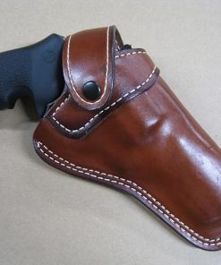 Azula Custom Leather Cross Draw Outdoor Gun Belt Holster for Ruger GP100 6″ Barrel Revolver Brown Left Hand
