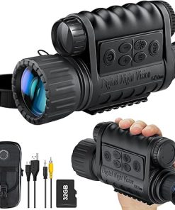 True Digital Night Vision Monocular for Adults, IR Illuminator for Complete Darkness, High Sensitivity COMS Sensor Night Goggles Night Vision Binoculars