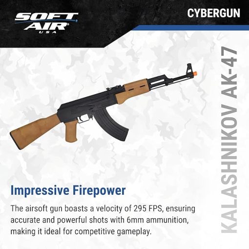 Kalashnikov Licensed AK-47 Retro Single-Shot Spring Airsoft Rifle w/ 235-265 FPS Range - Image 2