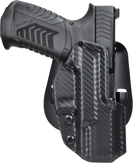 OWB Paddle Holster Fits Rock Island Derya Arms DY9 Outside Waistband Carry Gun Holster Kydex American Made OWB with Paddle Attachment