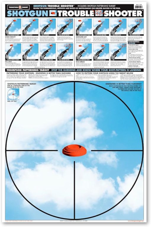 Shotgun Trouble Shooter - Trap Skeet Sporting Clay Pigeon Diagnostic Training and Patterning 25x38 Inch Paper Shooting Targets - Made in The USA