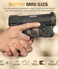 WARRIORLAND Pistol Light Laser Combo Fits Taurus G2C /G3C /Millennium PT111 G2 / PT140 G2, Compact 150-Lumen Trigger & Rail Mounted Tactical Weapon Light with Red Laser & White LED Flashlight, SLL-101 2